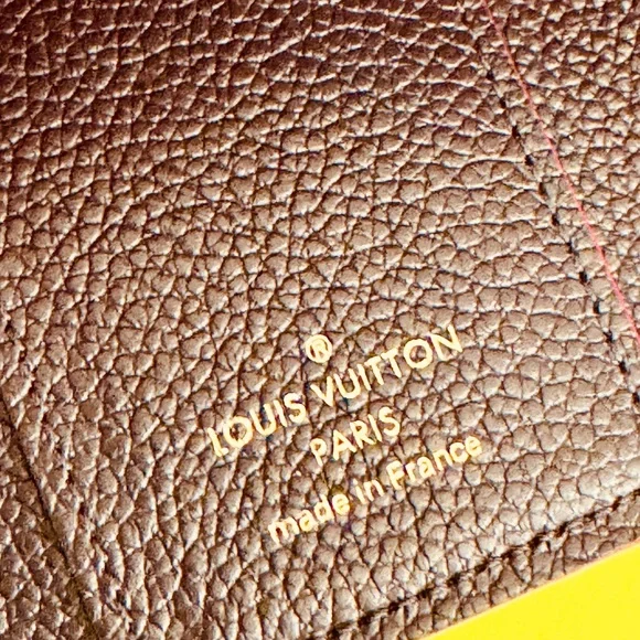 Louis Vuitton Black Embossed Monogram Small Wallet with Red Trim - Picture 7 of 16